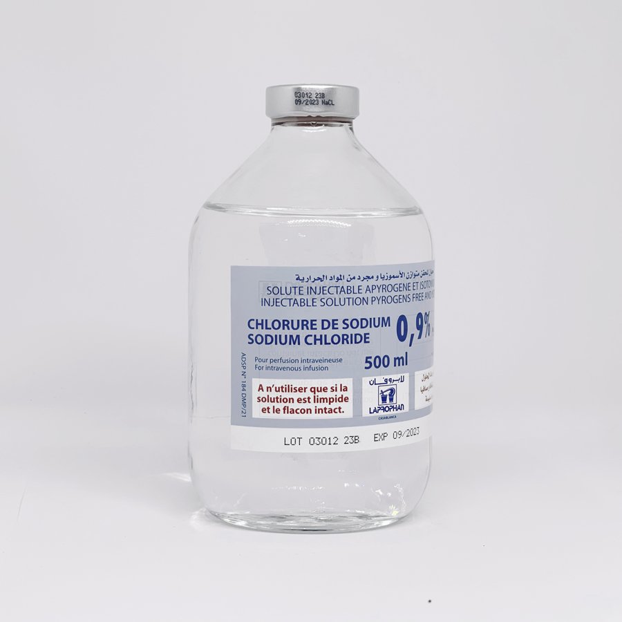 Chlorure de sodium 0,9 % injectable Hospira, Médical