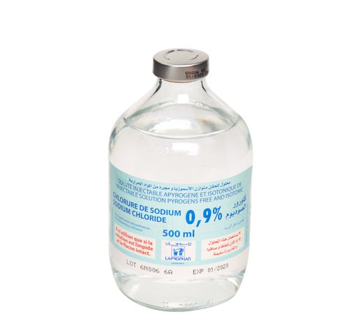 CHLORURE DE SODIUM LAPROPHAN IN 0.9% 500ML B12 INJECTABLES – Sopha